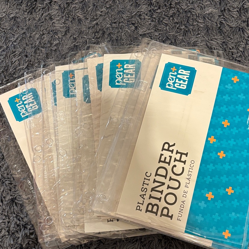 Pen + Gear Plastic Binder Pouch 10ct